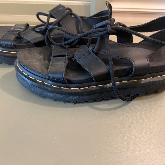 Dr Martens Nartilla leather sandals in black Size 7 - Picture 3 of 6
